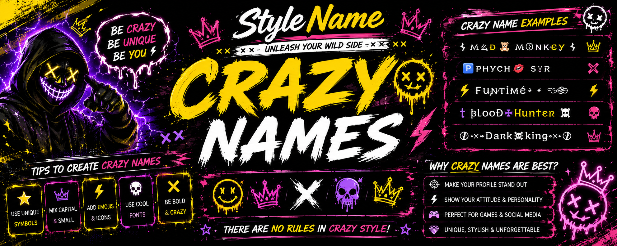 Crazy Stylish Names Collection